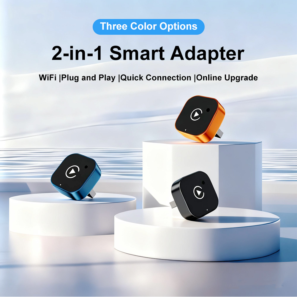 Smartwatch Universal - Adapter Wireless CarPlay 2-w-1 mini, przewodowy