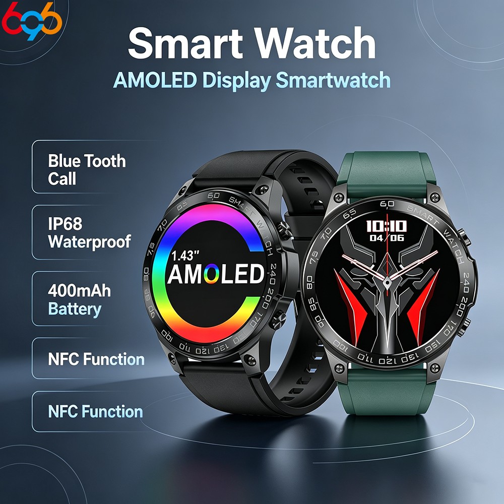 Smartwatch Nexus - Męski smartwatch NFC AMOLED z baterią
