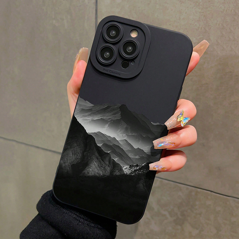 Xiaomi Redmi Note 14 - Silikonowe etui na telefon Black Mountain