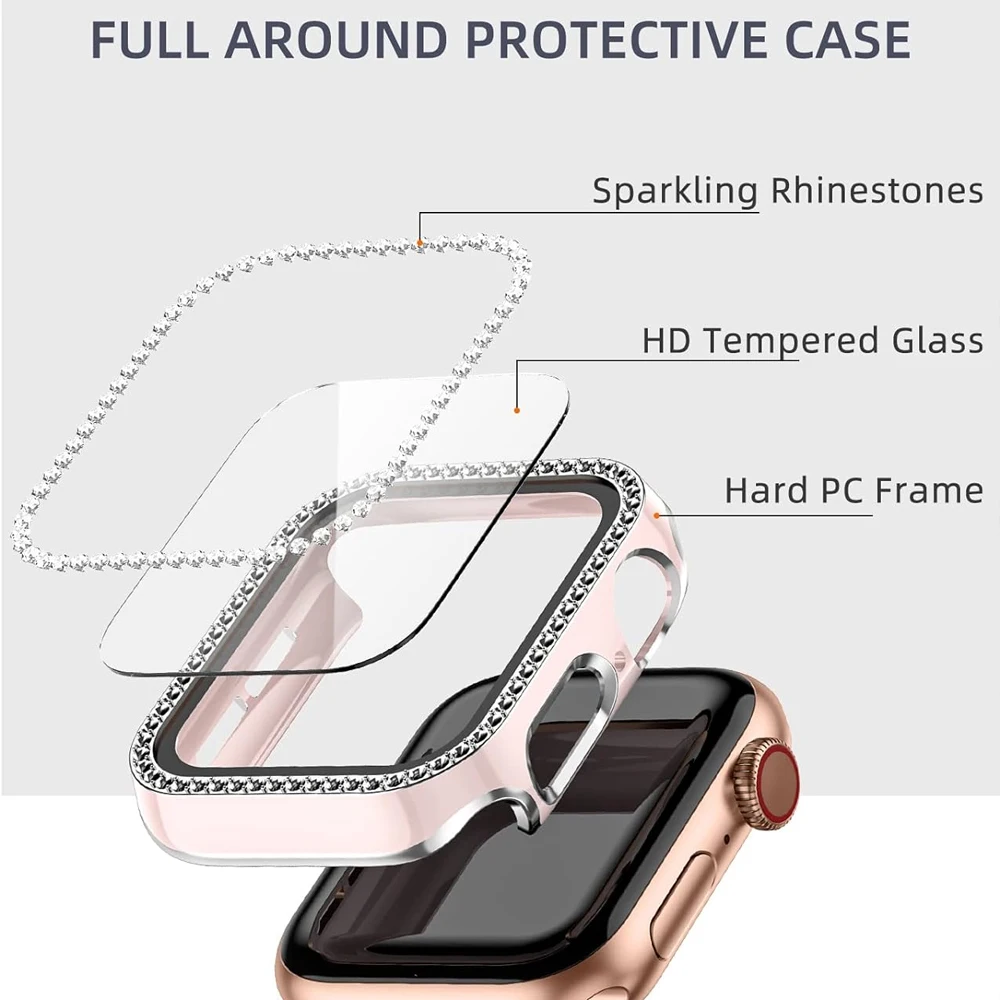 Bling Glass+Cover do Apple Wat – Smartwatch Band Accessories recenzja i cena