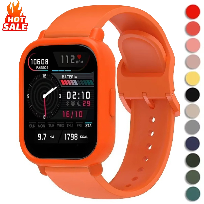 Silikonowe etui + pasek do zeg – Smartwatch Straps & Accessories recenzja i cena