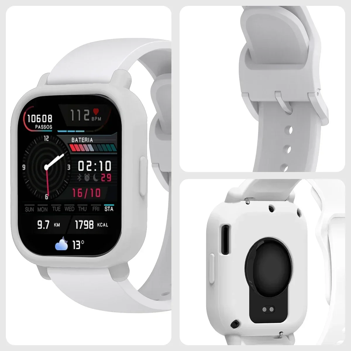 Silikonowe etui + pasek do zeg – Smartwatch Straps & Accessories recenzja i cena